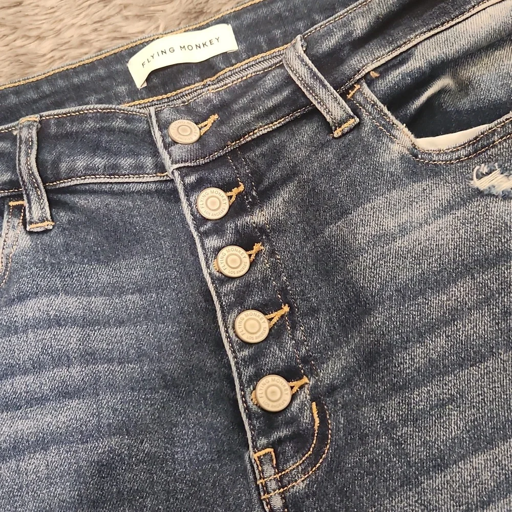 Flying Monkey Disclosure High Rise Light Blue Skinny Jeans Size 32, New W/O Tag! - Picture 10 of 13